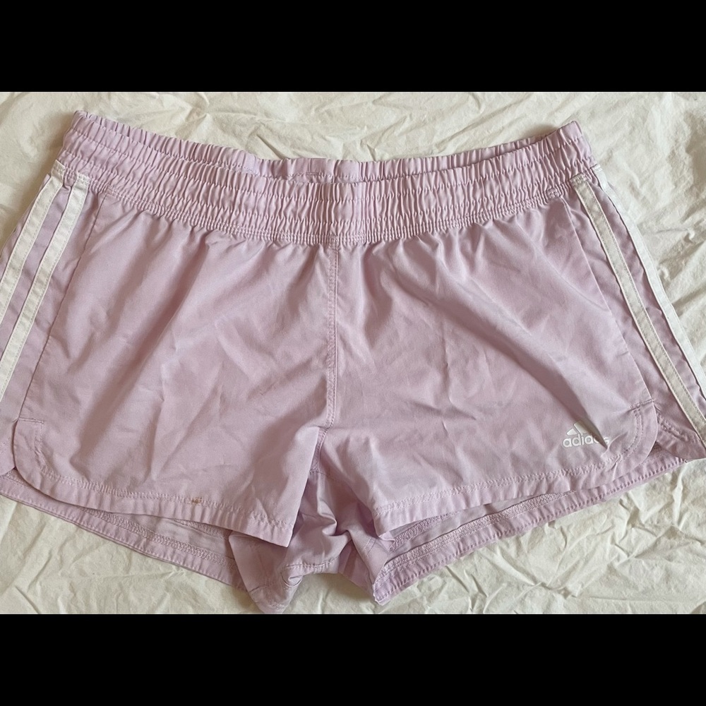 Lavender Addidas running shorts